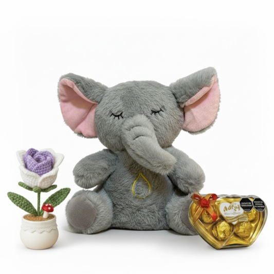 Peluche elefante dormilón basico