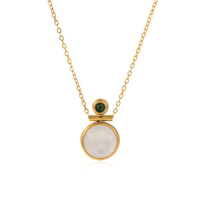 Collar para mujer de perla enchapado