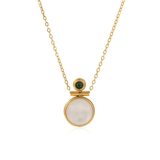 Collar para mujer de perla enchapado