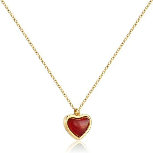 Collar para mujer de corazones profundo